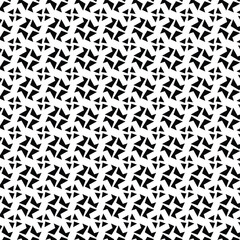 Black and white vector seamless pattern with small diamonds , star shapes ,rhombuses .Abstract black and white geometric texture .Simple minimal wide repeat background .
