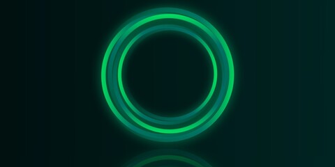green glowing circles
