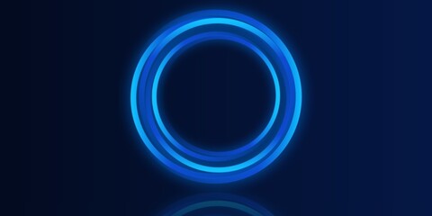 Abstract dark blue technology background with neon line