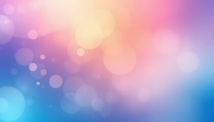 Fototapeta premium a close up of a blurry background with a blue sky and pink and yellow