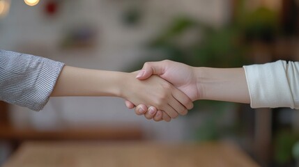 Handshake between two People