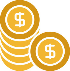 Pile of Dollar Coins Icon
