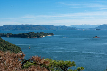 鷲羽山展望台から望む瀬戸内海