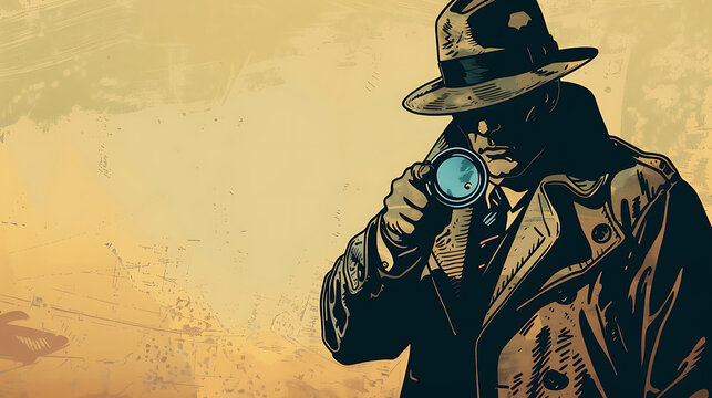 mysterious comic detective background template