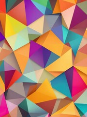 Obraz premium Futuristic geometric shapes in vibrant colors blending together seamlessly, technology, design