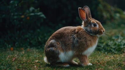 Fototapeta premium rabbit, animal, bunny, isolated, mammal, pets, fluffy, pet, fur, easter, white, small, hare, domestic, brown, cute, baby, furry, farm, grey, animals, ears, young, one, rodent