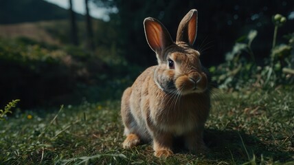 Fototapeta premium rabbit, animal, bunny, isolated, mammal, pets, fluffy, pet, fur, easter, white, small, hare, domestic, brown, cute, baby, furry, farm, grey, animals, ears, young, one, rodent
