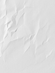 Obraz premium Close-up of wrinkled and textured white paper with soft lighting, detail, close-up