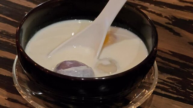 Filled Glutinous Rice Balls with Coconut Milk (Bua Loi)