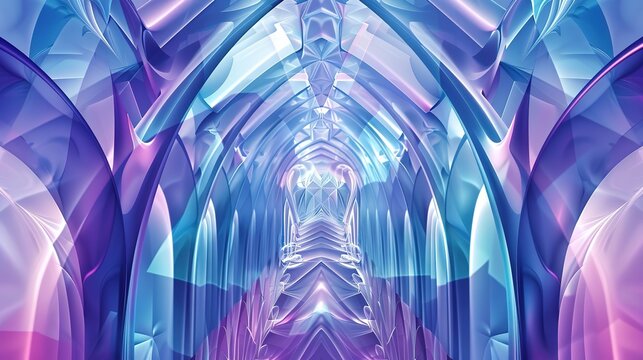 Geometric Arch Fantasy Background - a stunning and imaginative visual. The geometric arch design creates a dreamlike atmosphere, inviting exploration and creativity.
