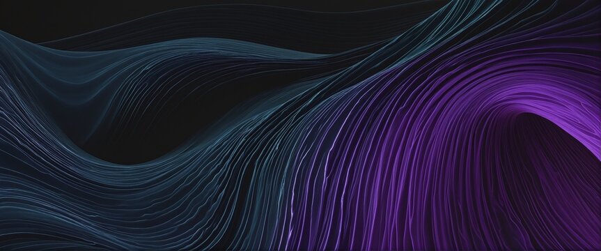 Vibrant Abstract Gradient Waves: Grainy Blue and Purple on a Dark, Glowing Backdrop