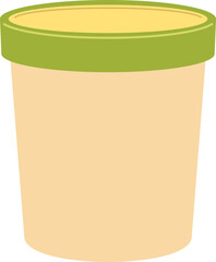 Cartoon ice cream scoop cup illustration.