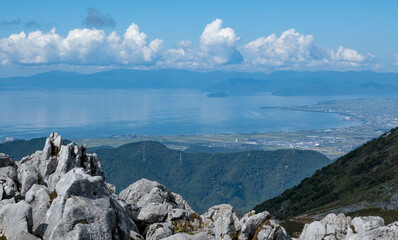霊仙山のカルスト地形