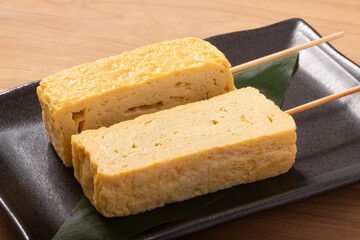 だし巻き卵　串