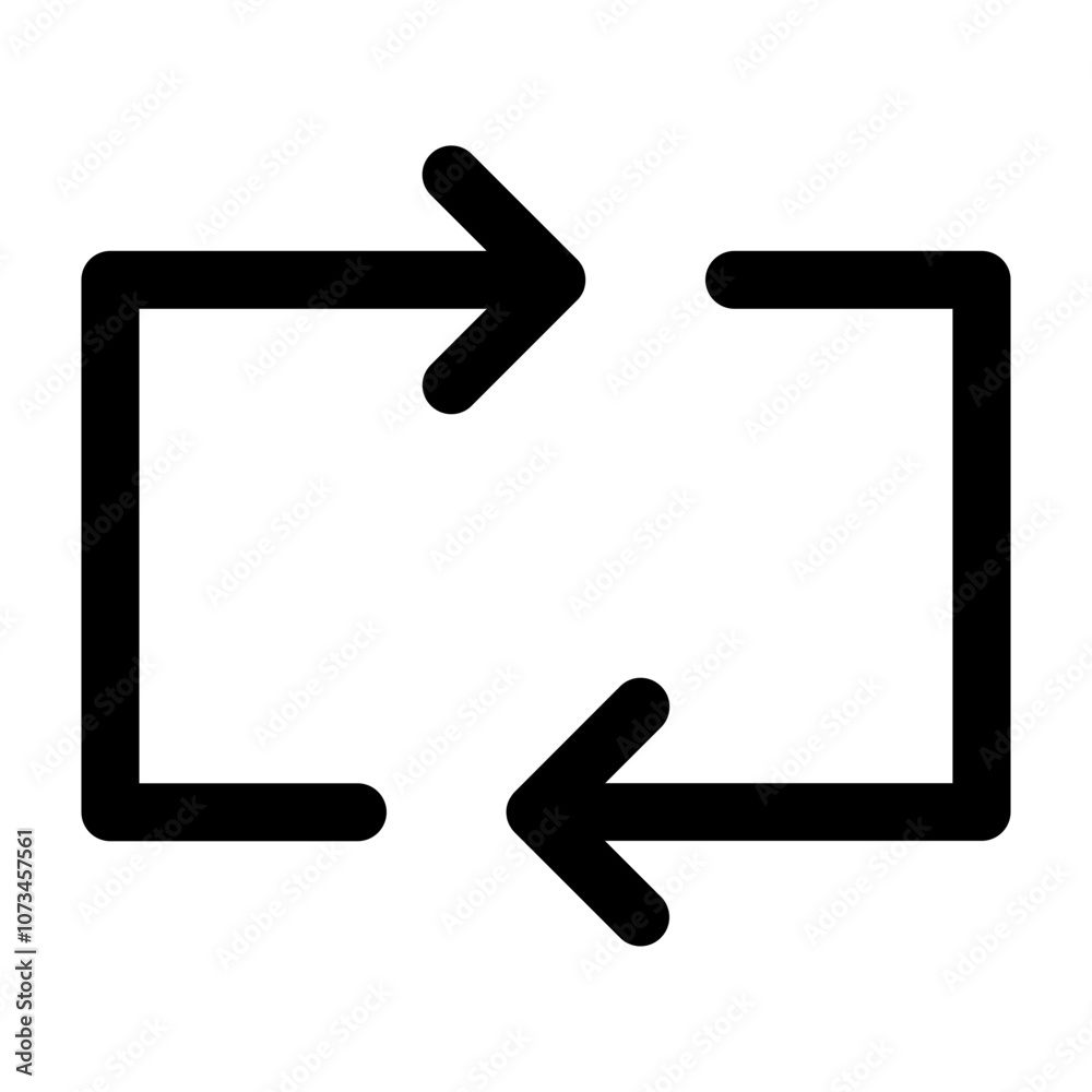 Poster Refresh icon vector. Green recycle vector icon symbol. Repeat and reload icons set and arrow rotation circle. Sync icon symbol convert button sign. web vector icon