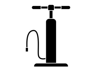 Air Pump flat style icon. Air Pump Logo. Vector Illustration. Isolated on White Background. Editable Stroke