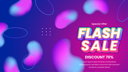 Obraz premium Bright Flash Sale Background With 70 Percent Discount Offer Advertisement