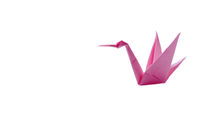 Origami bird transparent background