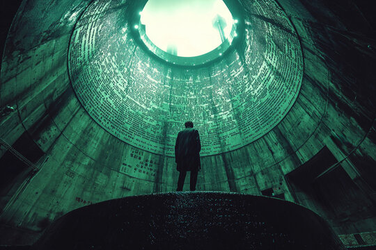 solitary figure stands head bowed memorial wall gently touching name lost reflection quiet and solemn atmosphere day.