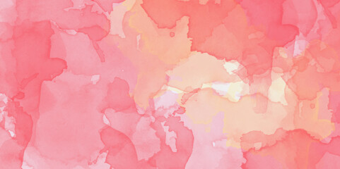 Watercolor background. Abstract pastel colors watercolor background. Light Azalea Pink Rough Abstract background design. Hand painted pink watercolor background with abstract fringe and bleed paint .