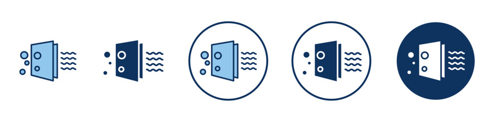 Air purification icon Thin line art isolated