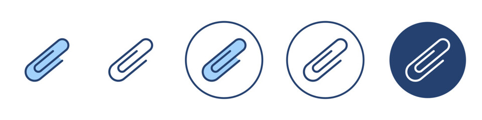 Attachment clip icon Thin line art isolated