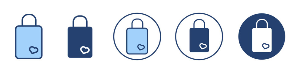 Bag Icon Thin line art isolated