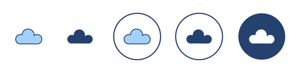 Cloud icon Thin line art isolated