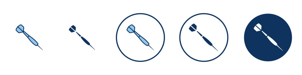 Darts icon Thin line art isolated