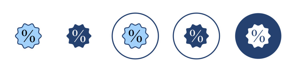 Discount icon Thin line art isolated