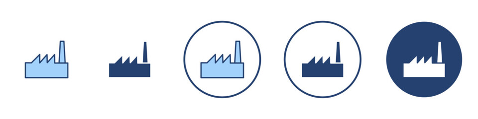 Factory icon Thin line art isolated
