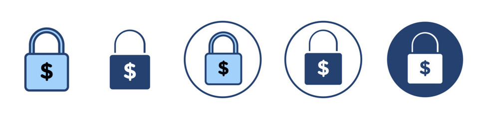 Fixed price icon Thin line art isolated