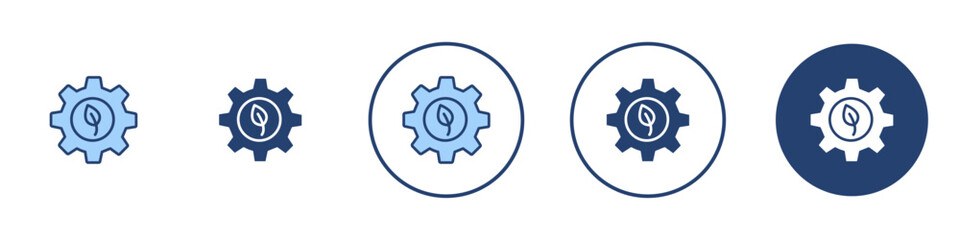 Green technology icon Thin line art isolated