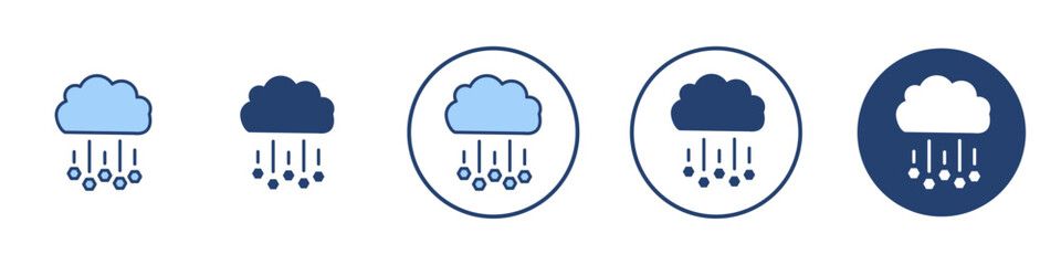 Hail icon Thin line art isolated
