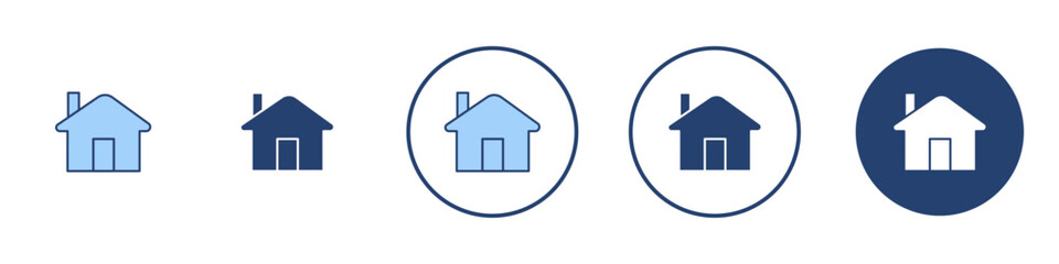 House icon Thin line art isolated