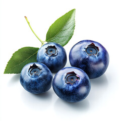 blueberries on a white background