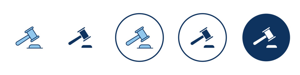 Law icon Thin line art isolated