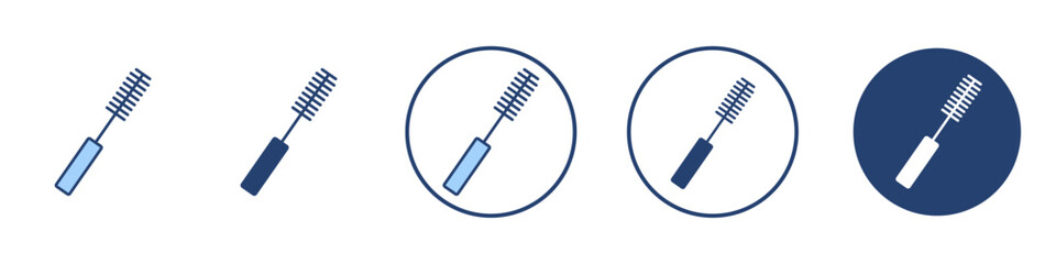 Mascara brush icon Thin line art isolated