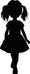 Kid silhouette vector illustration design on white background.