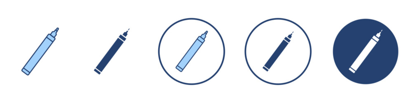 Marker icon Thin line art isolated