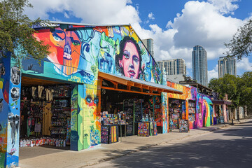 Fototapeta premium Vibrant Mural Art on Urban Building