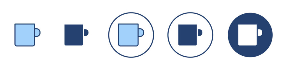 Mug icon Thin line art isolated