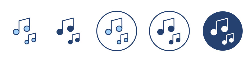 Music icon Thin line art isolated