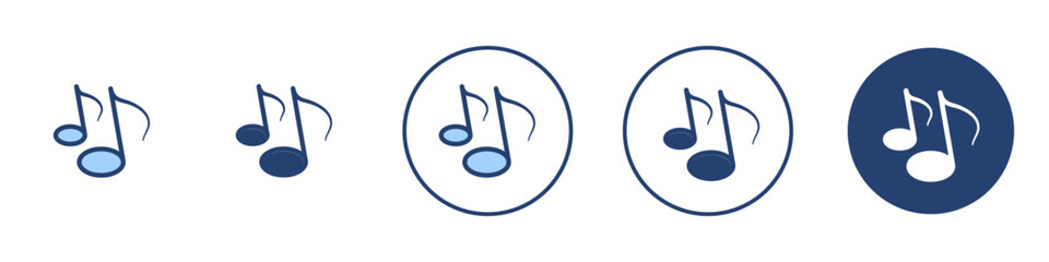 Obraz premium Music note icon Thin line art isolated