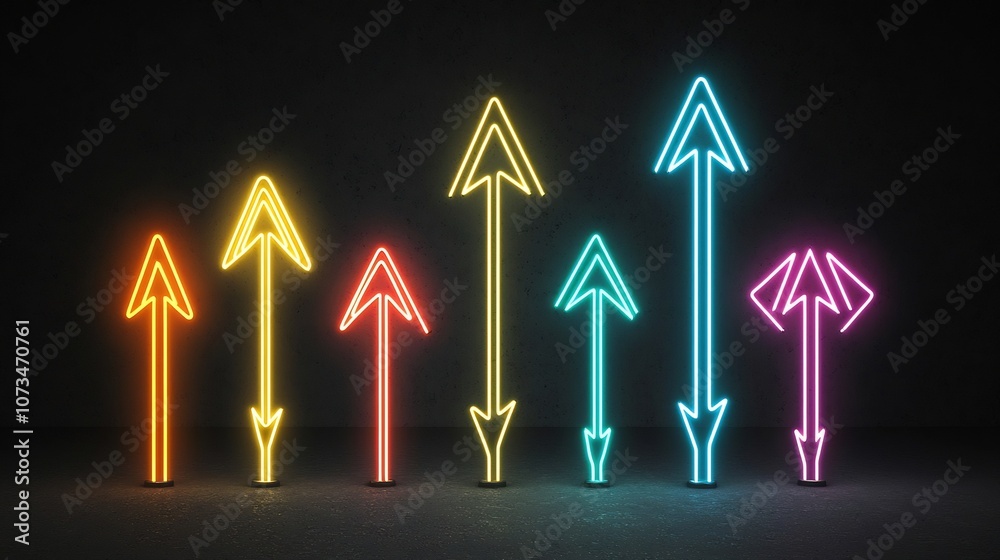 Aufkleber elegantly designed abstract composition featuring vibrant luminous beams of light shaped like upward
