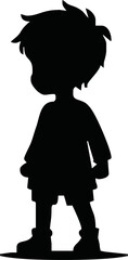 Kid silhouette vector illustration design on white background.