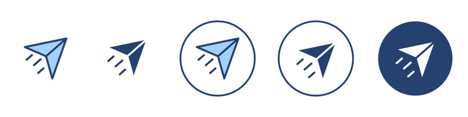 Paper plane icon Thin line art isolated © Mincraft