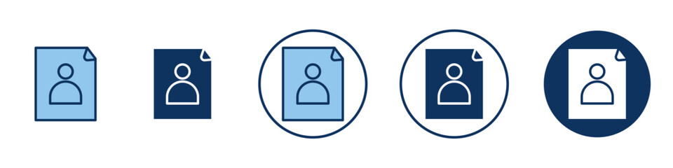 Personal documents icon Thin line art isolated