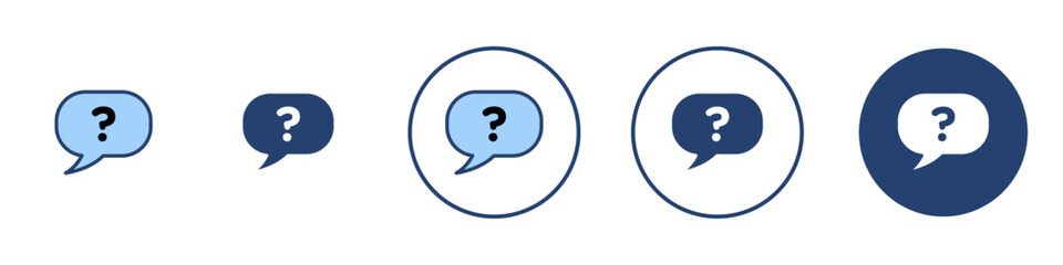 Question Icon Thin line art isolated