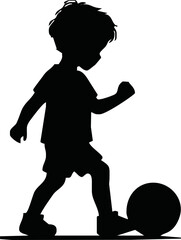 Kid silhouette vector illustration design on white background.